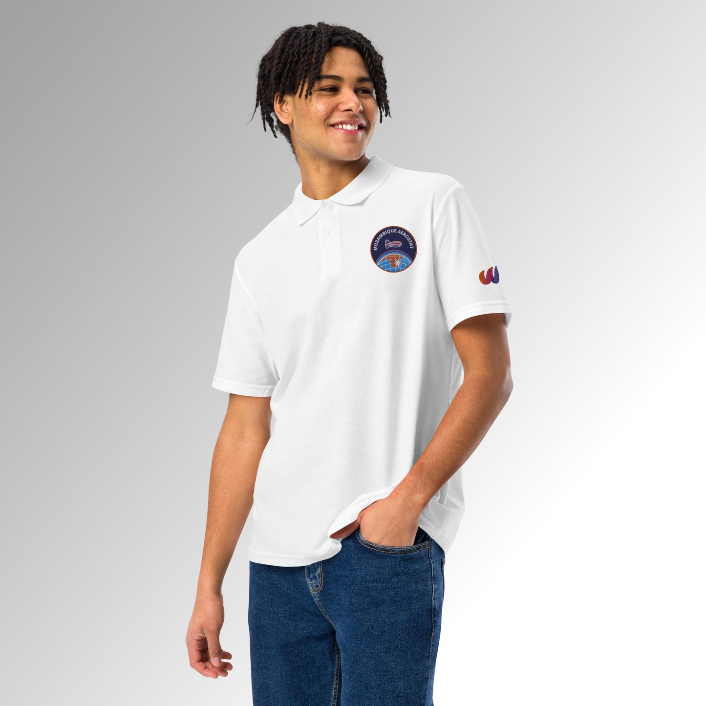 Mozambique Launch Embroidered Pique Polo Shirt