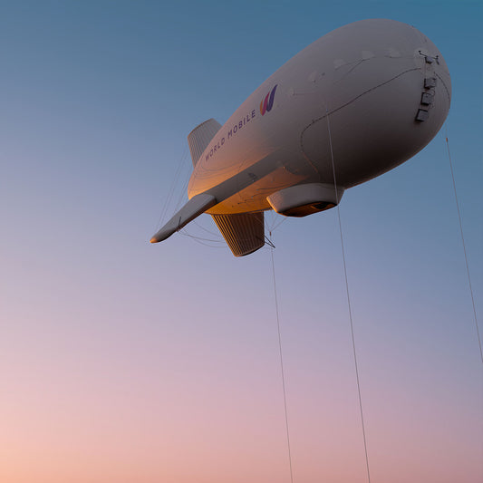 World Mobile Aerostat 4K Evening Sky Wallpaper