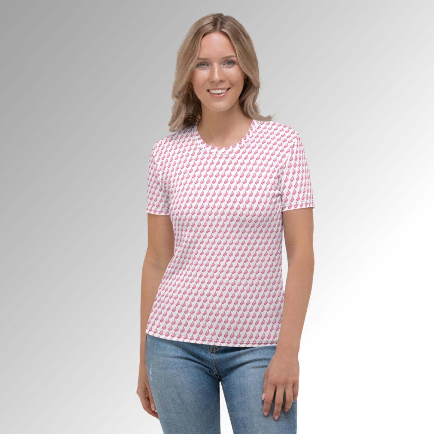 Ladies All-Over WM Pattern T-Shirt