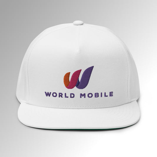 WM Flat Bill Cap White
