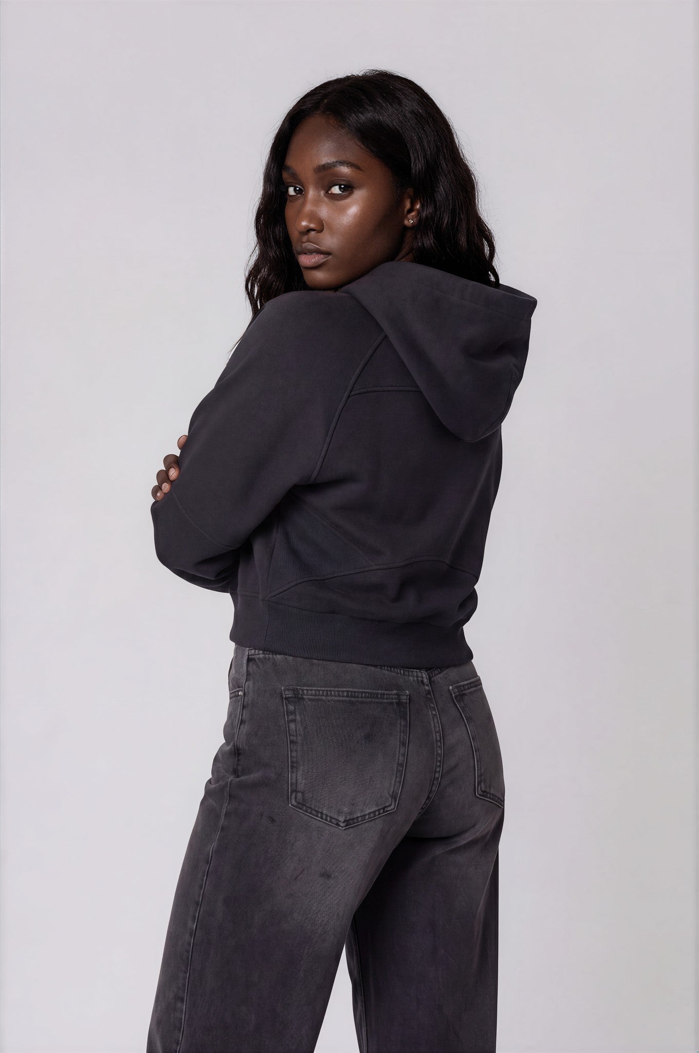 The Cropped Half-Zip Hoodie