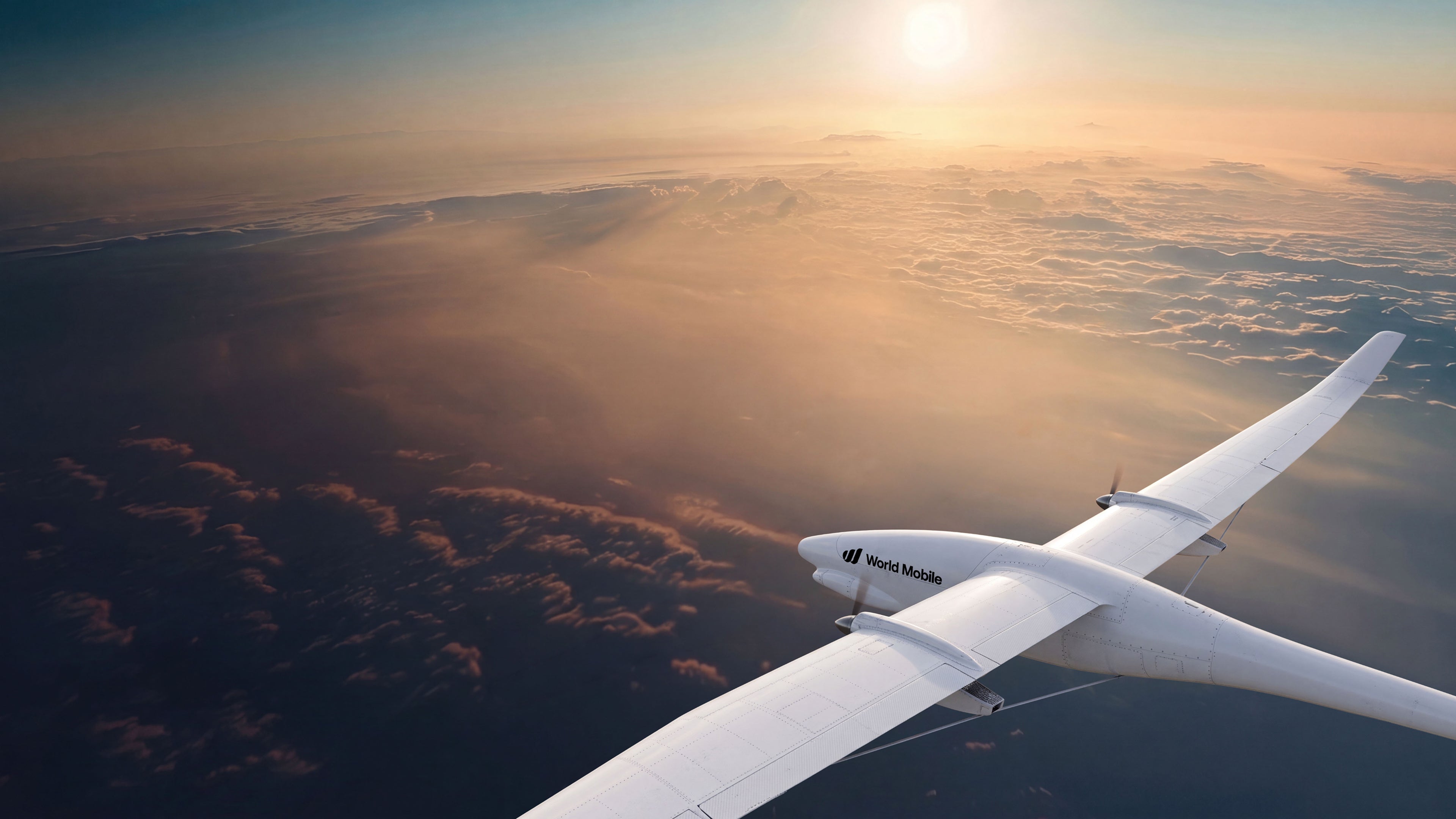 Globales mobiles Stratosphären-4K-Hintergrundbild